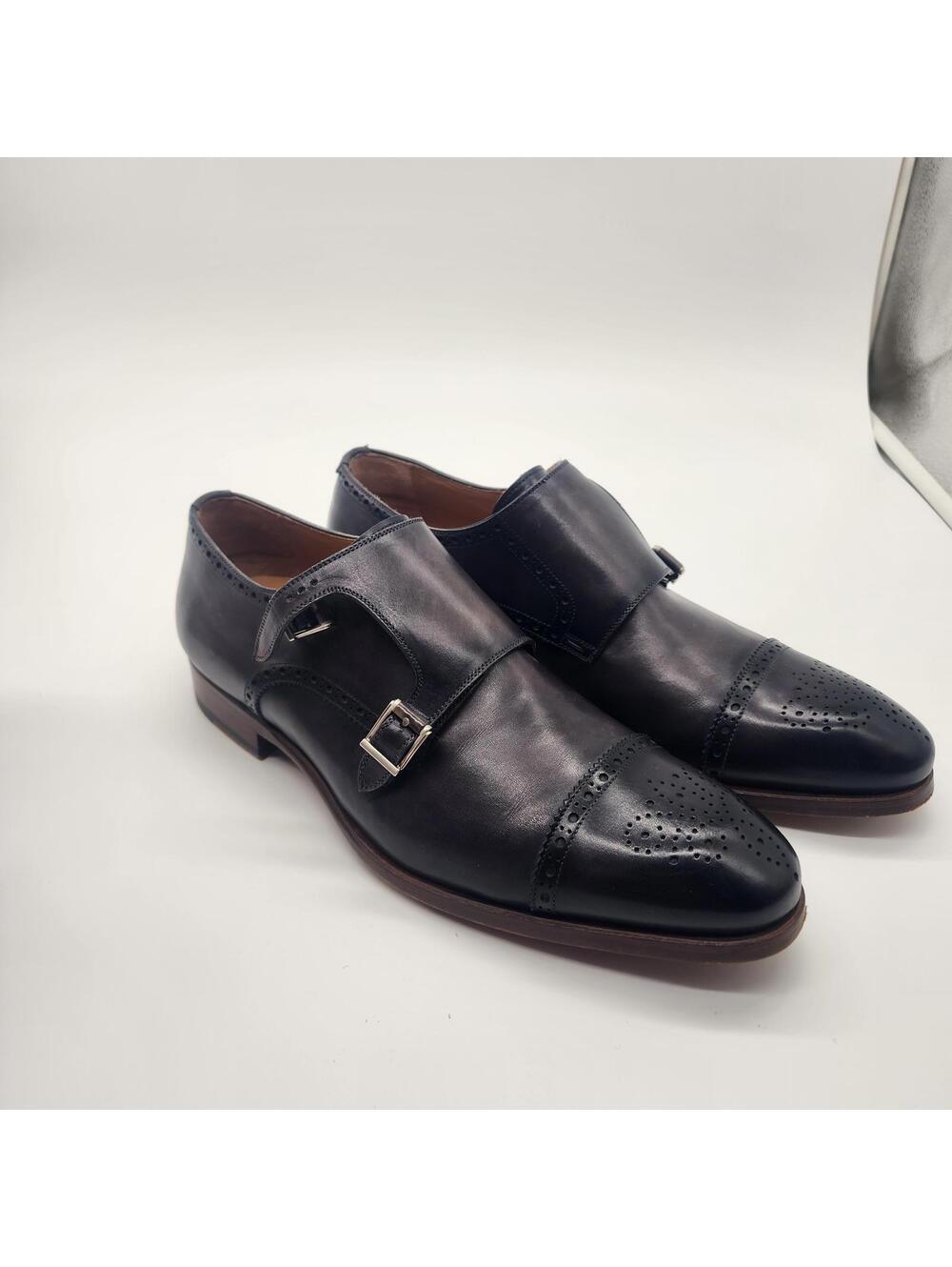Magnanni Jaden II Monk Strap Shoes Leather Mens 11.5 Spain Dress Oxford